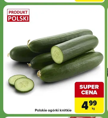Ogórki krótkie polskie promocja w Carrefour Express