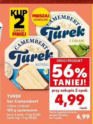 Ser Camembert naturalny Turek promocja w Kaufland