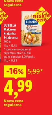 Makaron krajanka 5-jajeczna promocja w Lidl