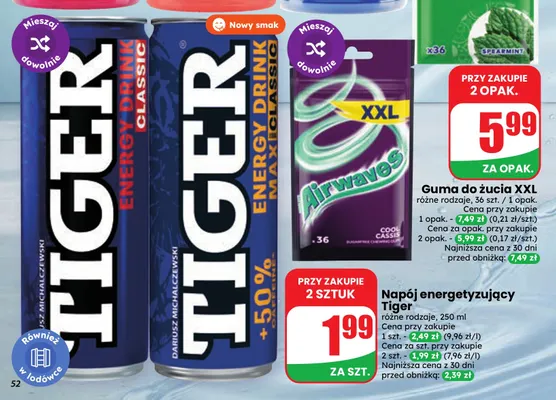 Napój energetyzujący Tiger Maxiclassic promocja w Dino