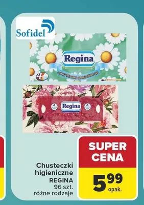 Chusteczki higieniczne Regina promocja w Carrefour