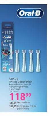 Końcówki do szczoteczki elektrycznej dla dzieci iO Kids Disney Stitch Oral-B promocja w Hebe