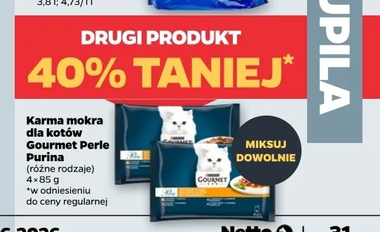 Karma mokra dla kotów Gourmet Perle Purina 4-pak 85 g promocja w Netto