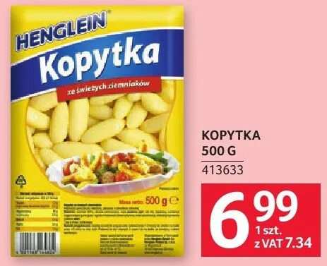 Kopytka 500 g Henglein promocja w Selgros