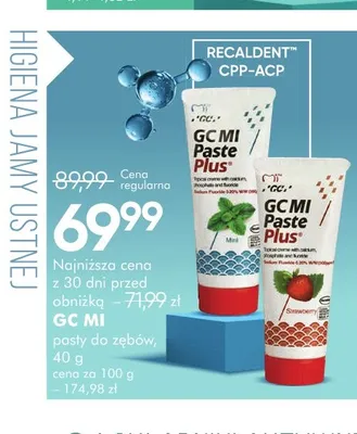 Pasta do zębów GC MI Paste Plus Strawberry promocja w Super-Pharm
