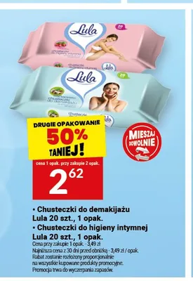 Chusteczki do higieny intymnej Lula 20szt. promocja w Twój Market
