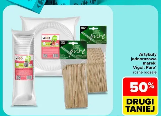Artykuły jednorazowe Pure promocja w Carrefour