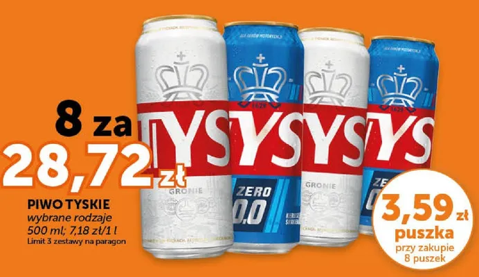 Piwo Tyskie Zero 0.0 promocja w Groszek