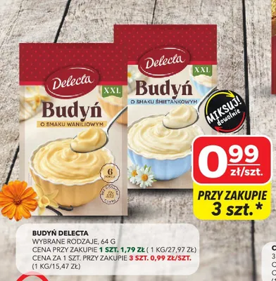 Budyń o smaku waniliowym, śmietankowym promocja w Top Market