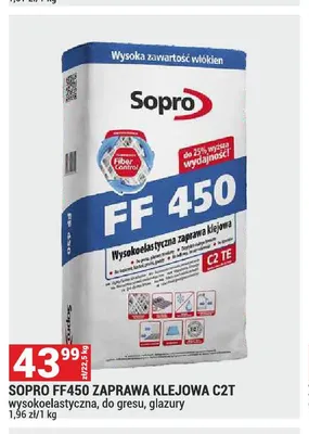 Zaprawa klejowa Sopro FF450 C2T wysokoelastyczna promocja w Merkury Market