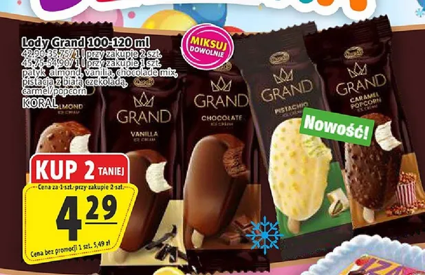 Lody Koral Grand promocja w Prim Market