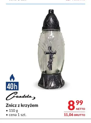 Znicz z krzyżem Candela promocja w Makro