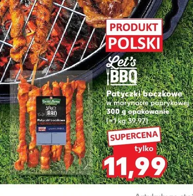 Patyczki boczkowe w marynacie paprykowej Let's BBQ promocja w Kaufland
