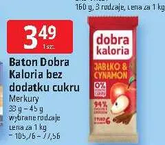 Baton Dobra Kaloria Jabłko i cynamon bez dodatku cukru promocja w Leclerc