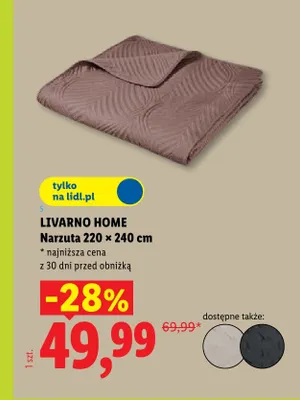 Narzuta Livarno Home 220x240 cm promocja w Lidl