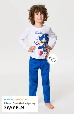 Piżama Sonic the Hedgehog promocja w Sinsay