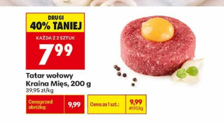 Tatar wołowy Kraina Mięs promocja w Biedronka