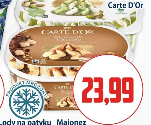 Lody familijne Pistachio Carte D'Or promocja w Kupiec