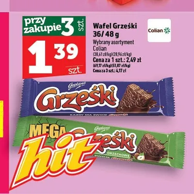 Wafel Grześki Kakaowe promocja w TOPAZ