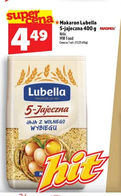 Makaron 5-jajeczna Nitki Lubella promocja w TOPAZ