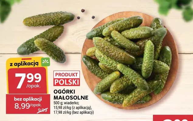 Ogórki małosolne polskie promocja w Stokrotka
