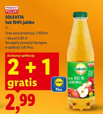 Sok 100% jabłko promocja w Lidl