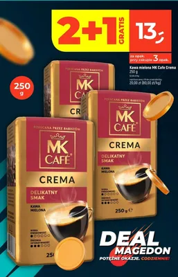 Kawa mielona Crema promocja w Dealz