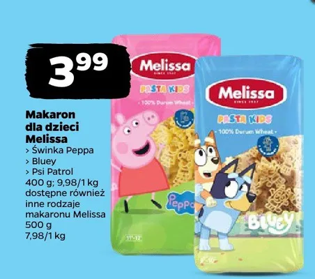 Makaron dla dzieci Świnka Peppa, Bluey, Psi Patrol promocja w Netto