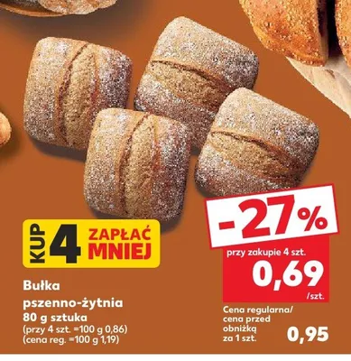 Bułka pszenna-żytnia promocja w Kaufland