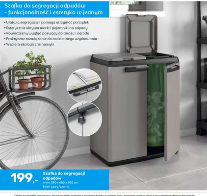 Szafka do segregacji odpadów promocja w Bricomarche