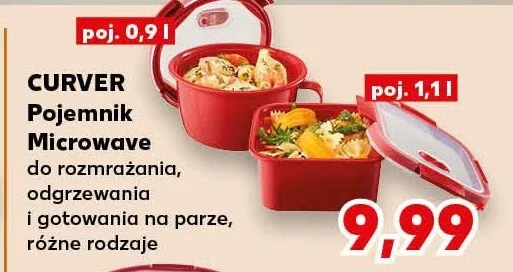 Pojemnik na jedzenie 0,9 l do rozmrażania, odgrzewania i gotowania n parze, różne rodzaje promocja w Kaufland