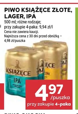 Piwo Książęce Złote promocja w Stokrotka