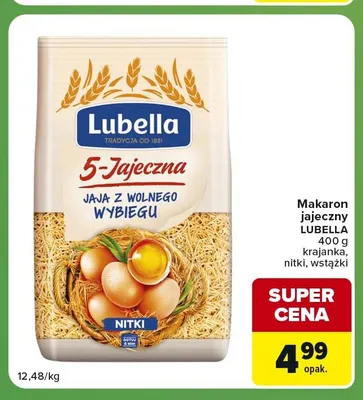 Makaron jajeczny krajanka Lubella promocja w Carrefour Express