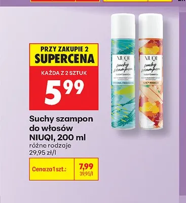Suchy szampon do włosów Niuqi Juicy Mango promocja w Biedronka