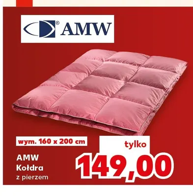 Kołdra z pierzem AMW 160x200 cm promocja w Kaufland