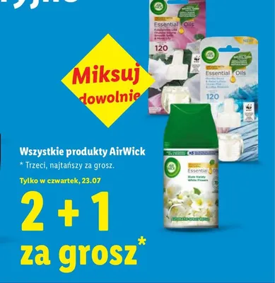 Wkład do odświeżacza powietrza Air Wick Essential Oils promocja w Lidl