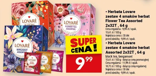 Herbata zestaw 4 smaków herbat Assorted black tea, bergamot promocja w Twój Market