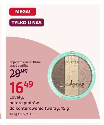 Paleta pudrów do konturowania twarzy Lovely promocja w Rossmann