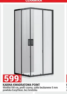 Kabina kwadratowa Point promocja w Merkury Market