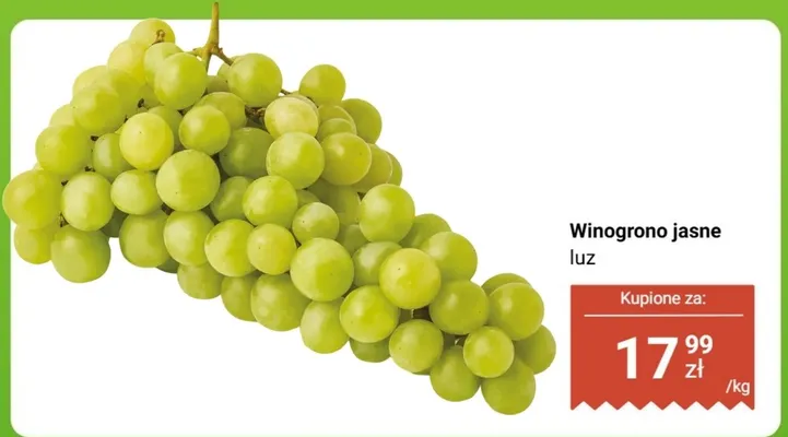 Winogrono jasne luz promocja w Dino