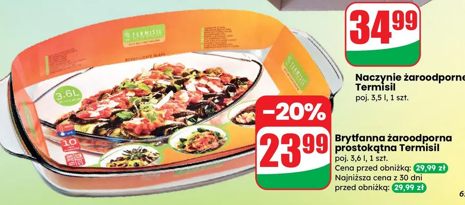 Brytfanna żaroodporna prostokątna promocja w Dino