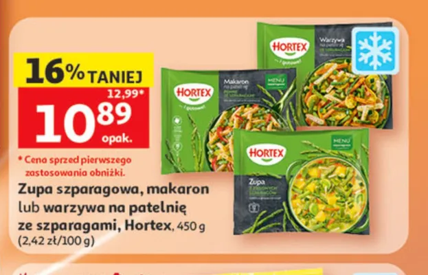 Makaron na patelnię ze szparagami Hortex promocja w Auchan
