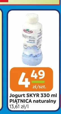 Jogurt Skyr naturalny Piątnica 330ml promocja w Społem Częstochowa