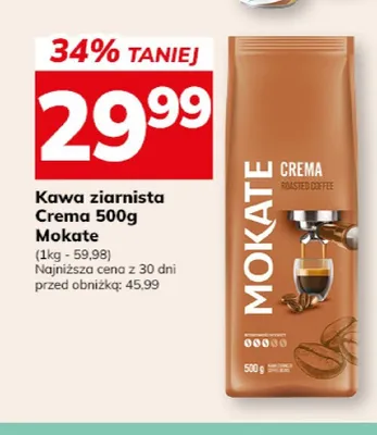 Kawa ziarnista Mokate Crema promocja w Hitpol