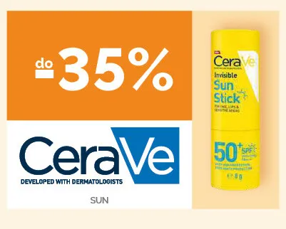 Sztyft do opalania CeraVe Invisible Sun Stick SPF 50+ promocja w Ziko Dermo
