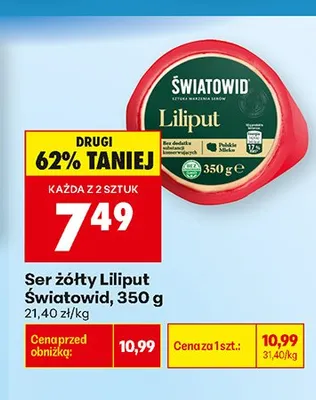 Ser żółty Liliput Światowid promocja w Biedronka