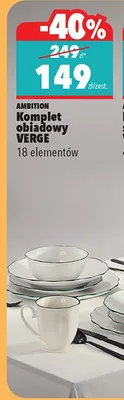 Komplet obiadowy Verge 18 elementów promocja w Biedronka