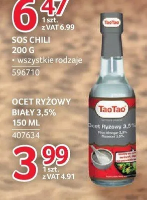 Ocet ryżowy biały 3,5% TaoTao promocja w Selgros