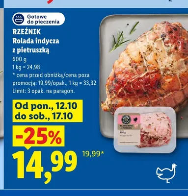 Rolada indycza z pietruszką Rzeźnik promocja w Lidl