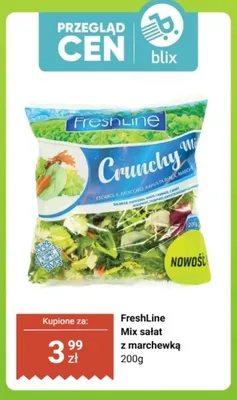 Mix sałat z marchewką FreshLine promocja w Dino